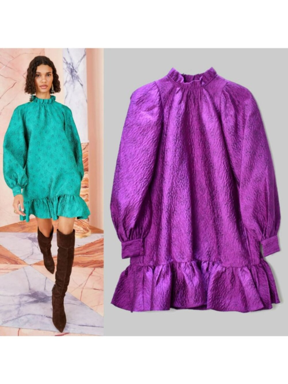 Ulla Johnson $1145 Victorian Ruffle Neck Babydoll Cocktail Dress - Picture 16 of 16